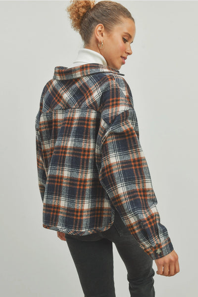 Plaid Crop Fall Shacket