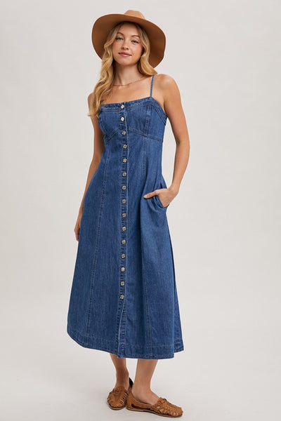Denim Midi with Pockets