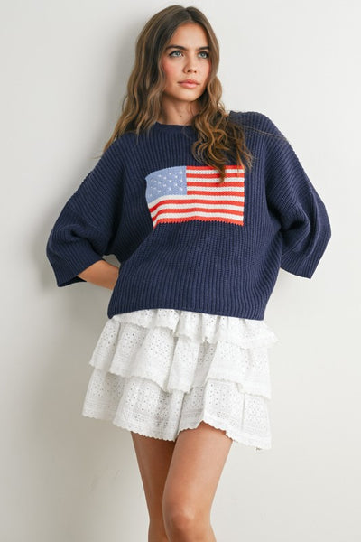 Navy Flag Sweater