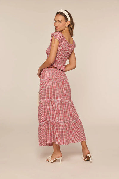 Alexandria Skirt - Red Gingham