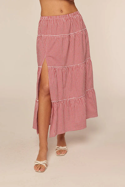 Alexandria Skirt - Red Gingham
