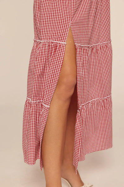 Alexandria Skirt - Red Gingham
