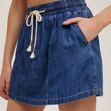 Jenny’s  Denim Drawstring Skort