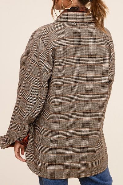 Vintage Inspired Plaid Shacket with Pockets