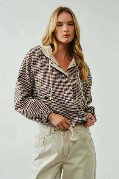 Relaxed Fit Plaid Jacket