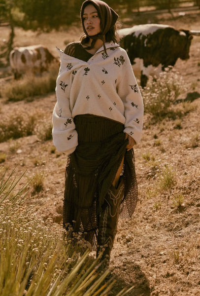 Jen’s Embroidered Fleece Pullover