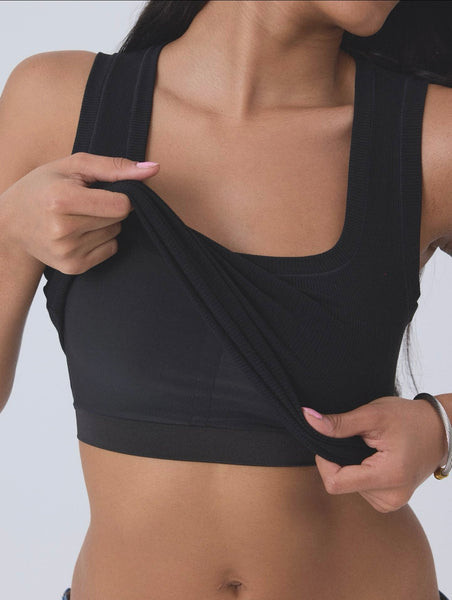 Chunky Binding Ribbed Square
Neck Tank
