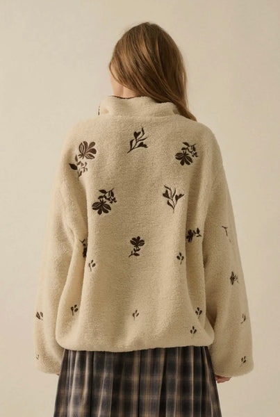 Jen’s Embroidered Fleece Pullover