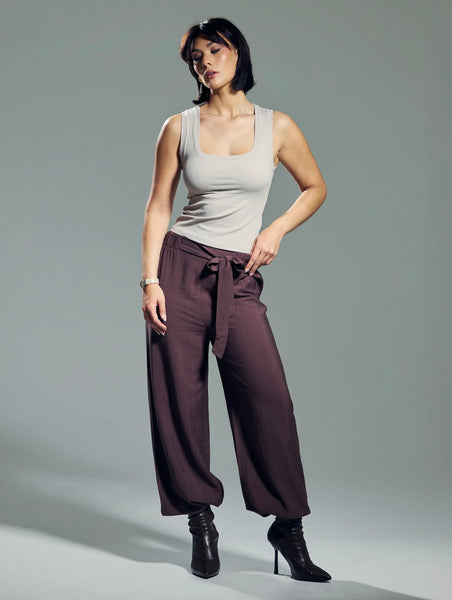 Chunky Ribbed Brami Tank - Stone