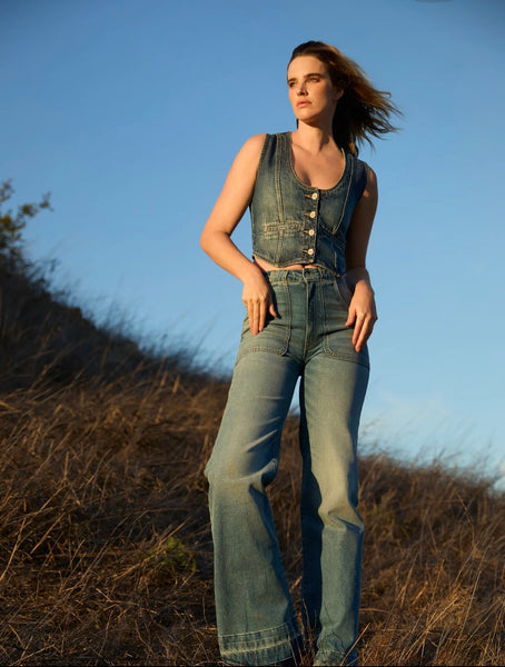 Nora Wide Leg Denim Trouser
