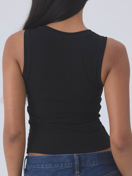 Chunky Binding Ribbed Square
Neck Tank