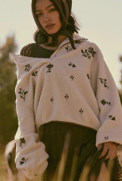 Jen’s Embroidered Fleece Pullover