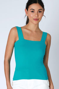 Clean Line Square Tank - White & Black