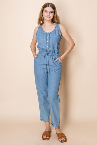 Chambray Denim Jumpsuit