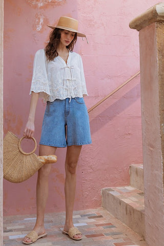 Francis Eyelet Blouse