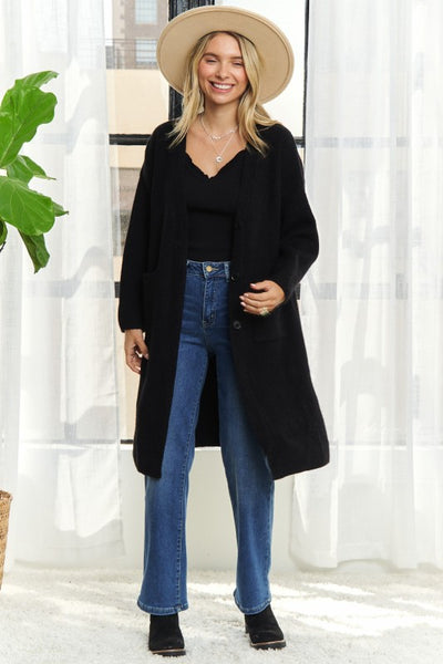 Jens Long Button Down Cardigan