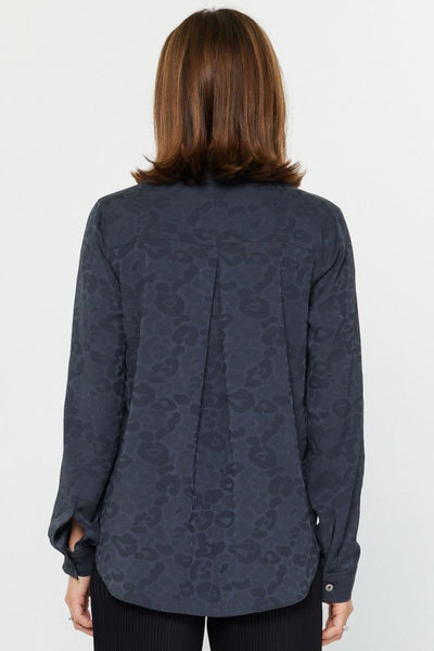 Hannahs Jacquard Animal Print Blouse