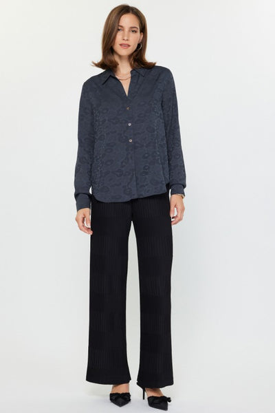 Hannahs Jacquard Animal Print Blouse