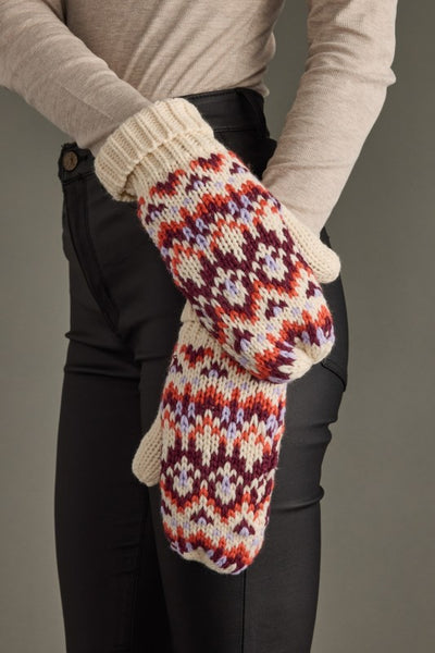 Cable Fleece Lined Mittens