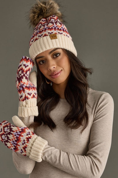 Cable Fleece Lined Mittens