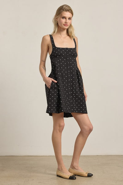 Polka-Dot Dress with Pockets