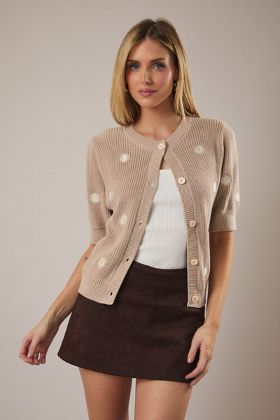 Floral Embroidered Cardigan
