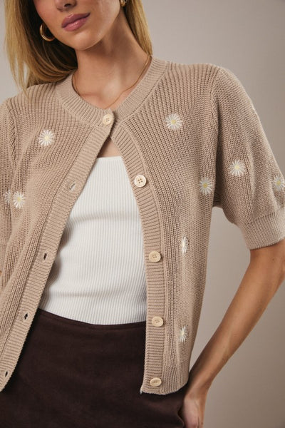 Floral Embroidered Cardigan