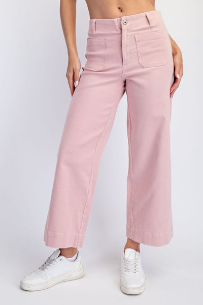 Rey’s Cotton Twill Wide Leg