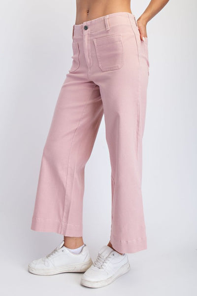 Rey’s Cotton Twill Wide Leg
