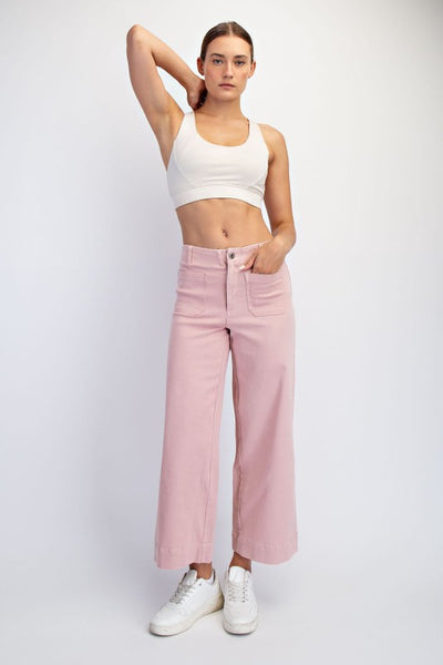 Rey’s Cotton Twill Wide Leg