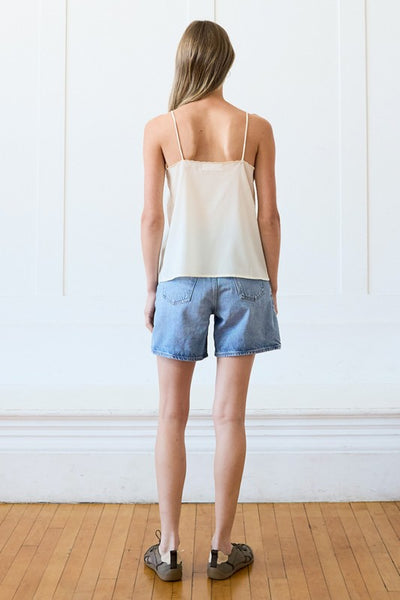 Lace Trim Embroidered Tank