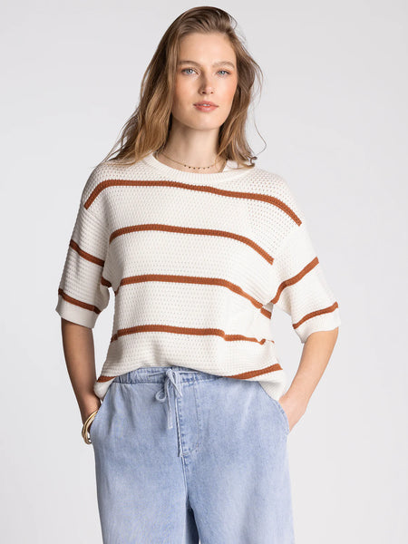 Viola Sweater - White Brown