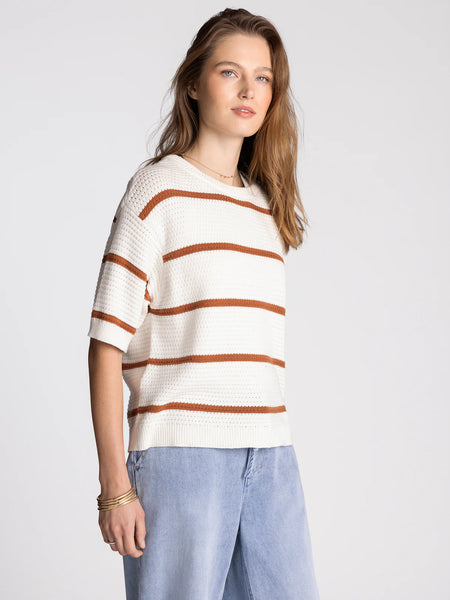 Viola Sweater - White Brown