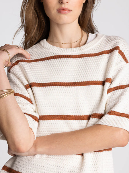 Viola Sweater - White Brown