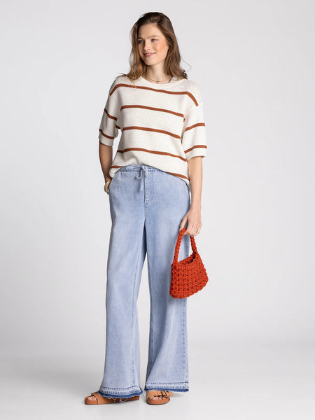 Viola Sweater - White Brown