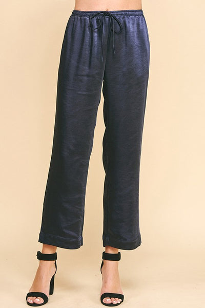 Slim Straight Navy Pants