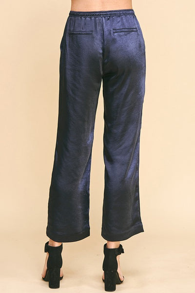 Slim Straight Navy Pants
