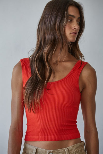 Ribbed Tank Top - Scarlett