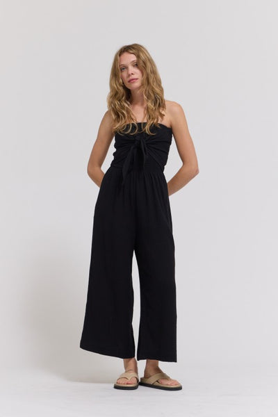 Gauze Jumpsuit with Pockets