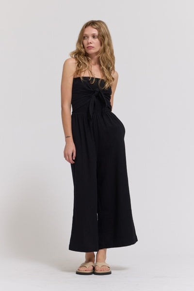 Gauze Jumpsuit with Pockets