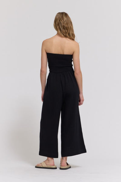 Gauze Jumpsuit with Pockets