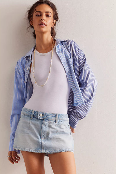 We The Free Gallivanting Peekaboo Skort - Color Aegean