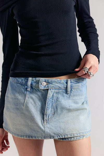 We The Free Gallivanting Peekaboo Skort - Color Aegean