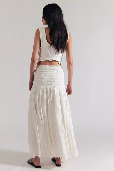 Raven Solid Convertible Maxi Skirt - Color - Ivory