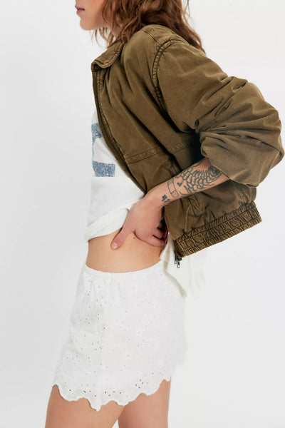 Eyes On You Skort - Color - Ivory