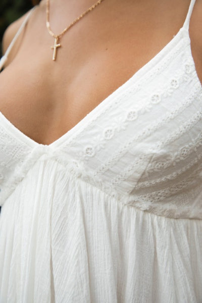 Lumi Frayed Hemline Baby Doll Dress