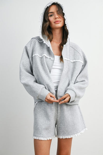 Ruffle Trim Sweatshirt