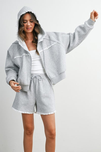 Ruffle Trim Sweatshirt