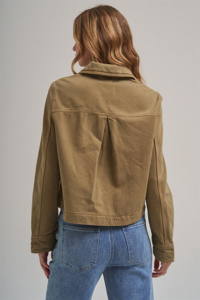 Utility Layering Jacket With Pockets - Vintage Olive