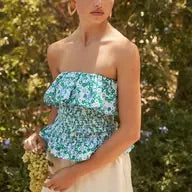 Tory Floral Smoked Tube Top